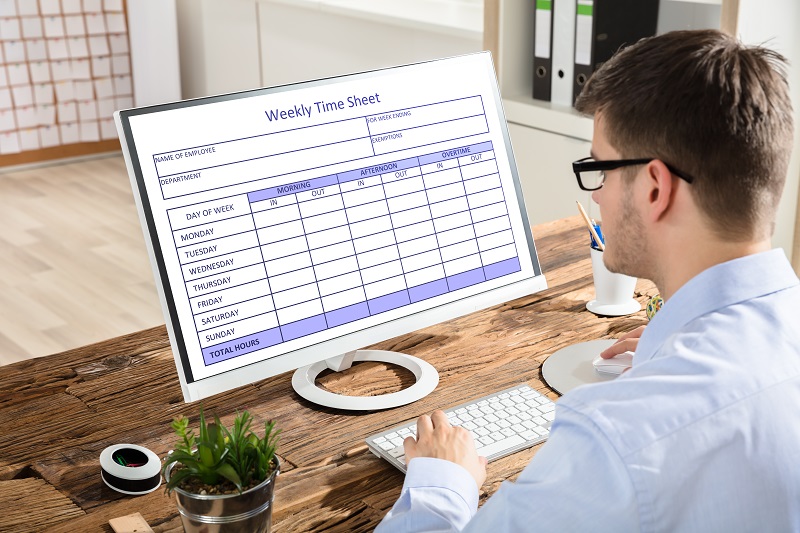 Electronic time sheet