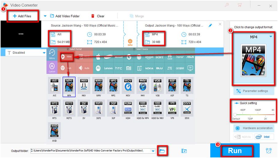 convert AVI video to a HD quality