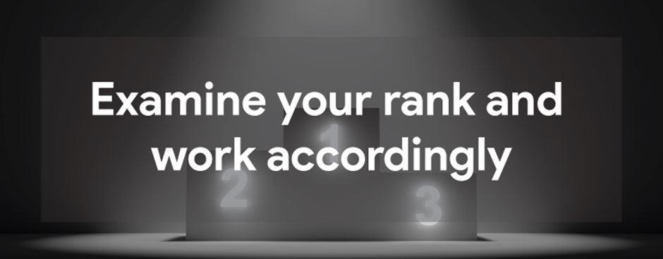 Examine your rank and work accordingly